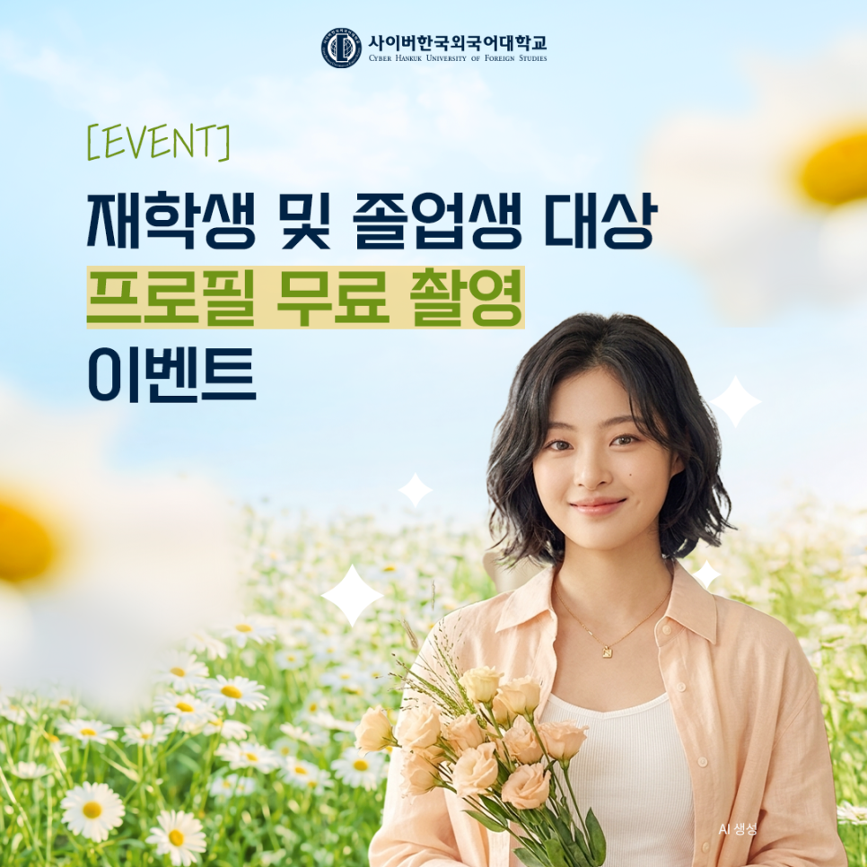 [이벤트] 당신의 오늘을 기록해드립니다! 재학생 및 졸업생 프로필 무료 촬영 이벤트 (~4/27)