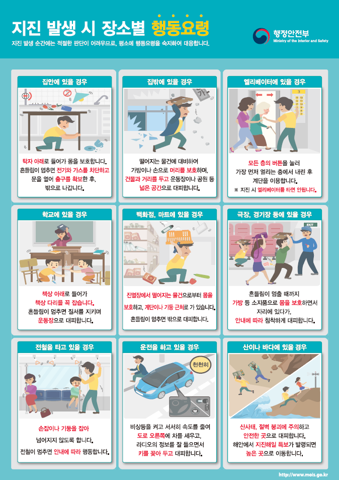 지진발생시행동요령_장소별