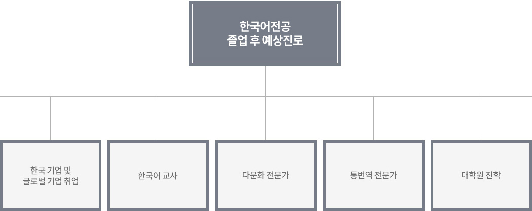 한국어전공 졸업 후 예상진로 이미지